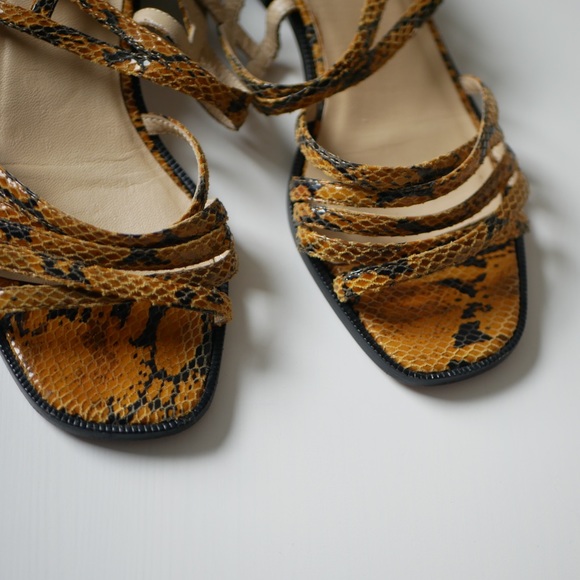 Ingledews Leather Snakeprint Sandals - Picture 4 of 6